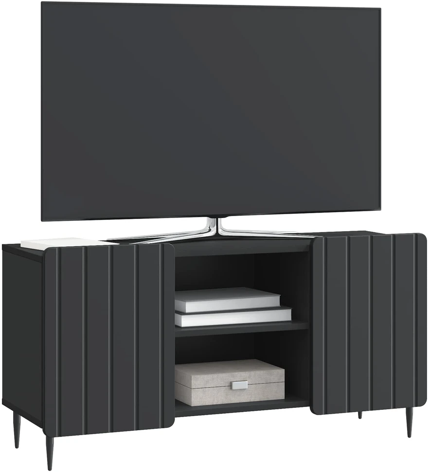 TV staliukas Televizoriaus spintelė 102 x 34,5 x 52 cm Juoda