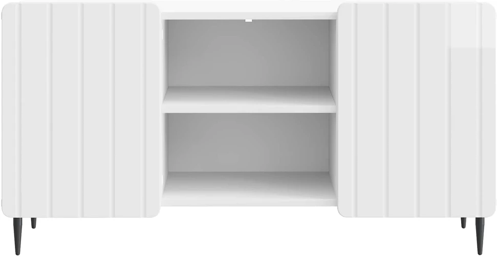 TV staliukas Televizoriaus spintelė 102 x 34,5 x 52 cm Itin blizgi balta