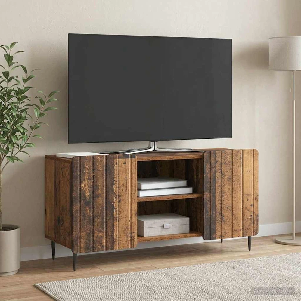 TV staliukas Televizoriaus spintelė 102 x 34,5 x 52 cm Sendintos medienos