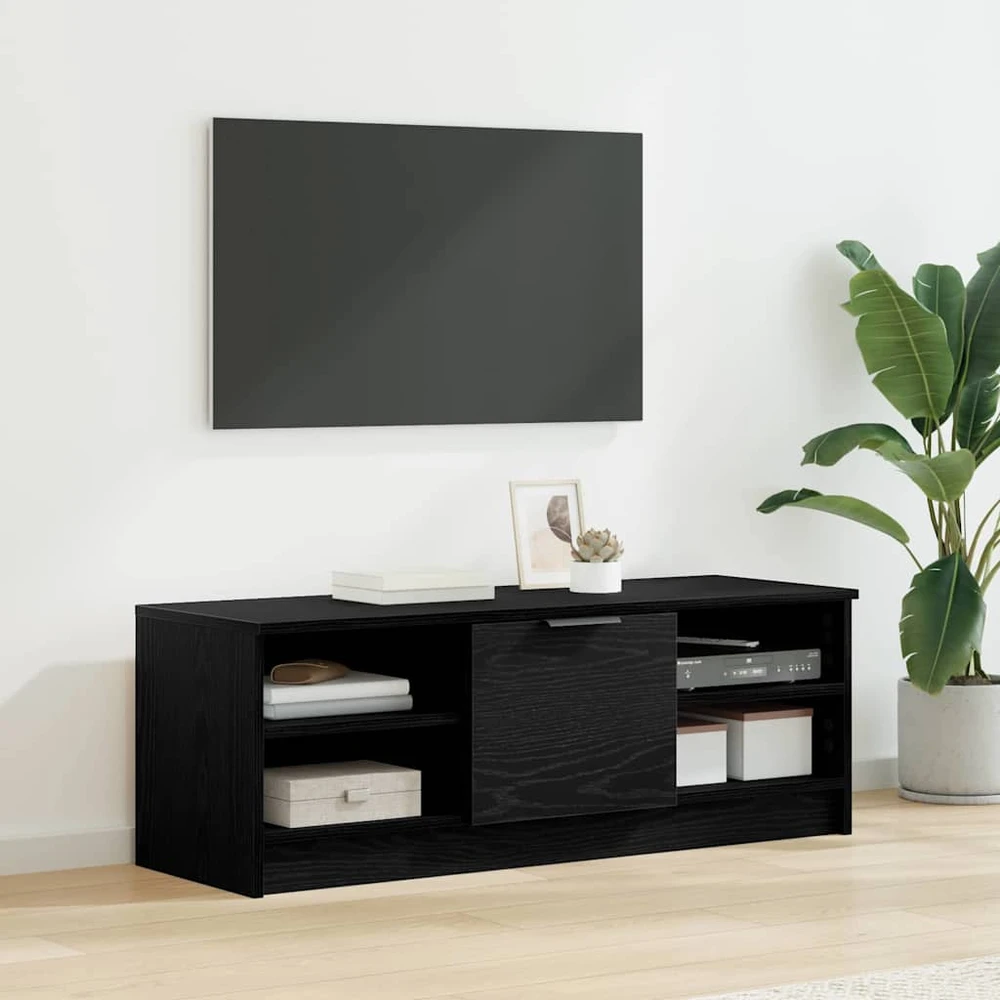 TV staliukas Televizoriaus spintelė 102 x 35 x 36,5 cm Juodas ąžuolas
