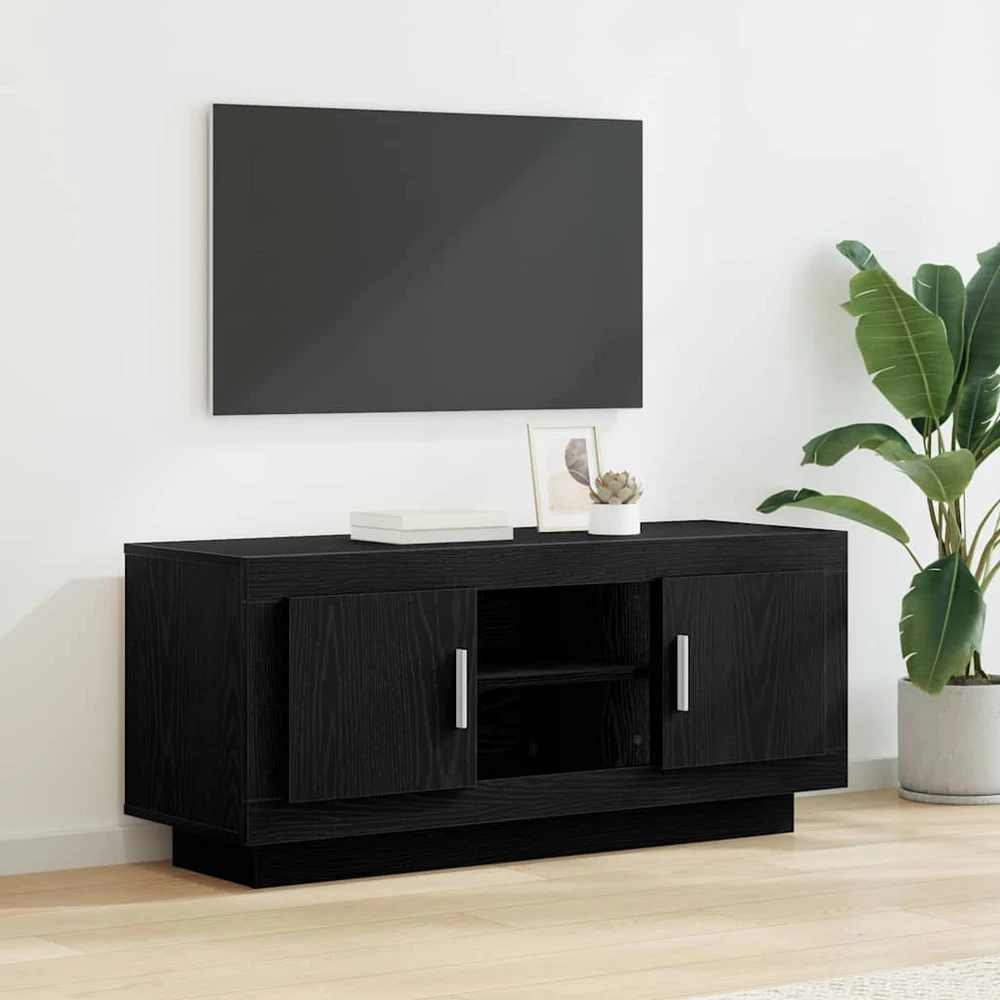 TV staliukas Televizoriaus spintelė 102 x 35 x 45 cm Juodas ąžuolas