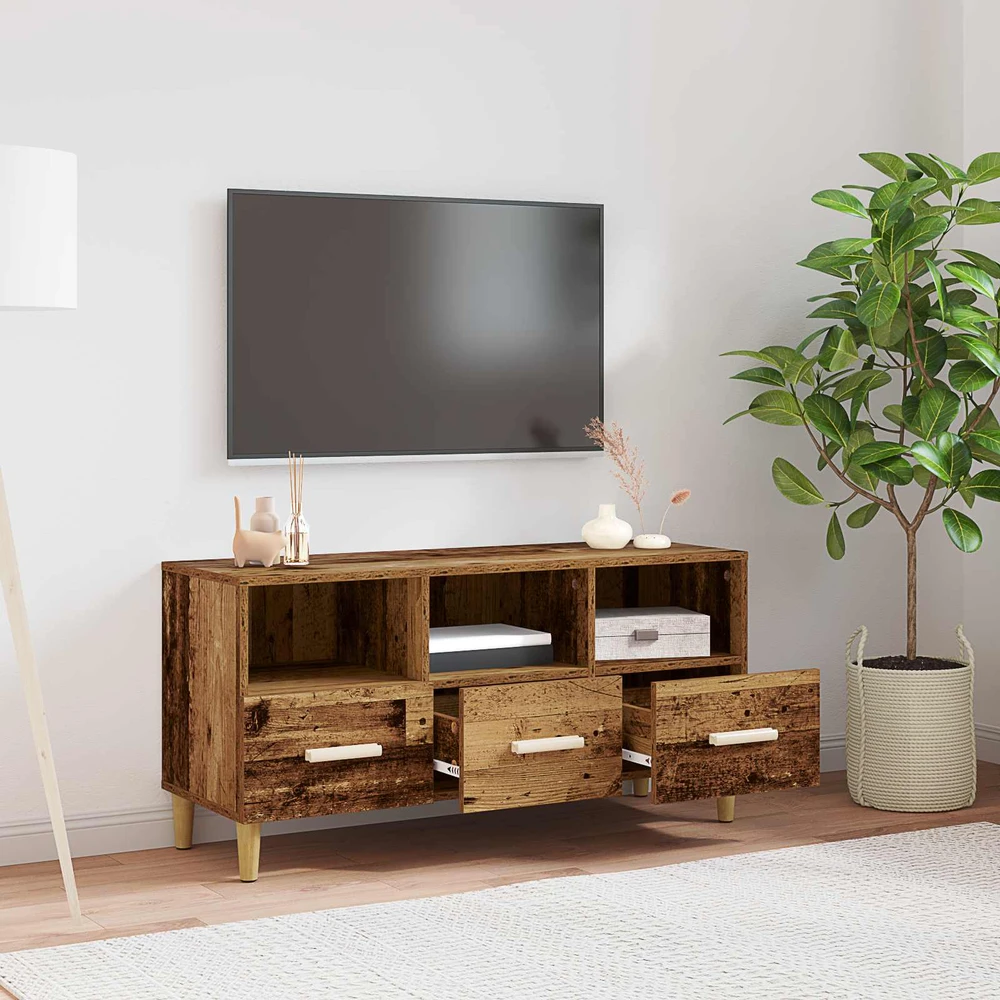 TV staliukas Televizoriaus spintelė 102 x 36 x 50 cm Senas medis