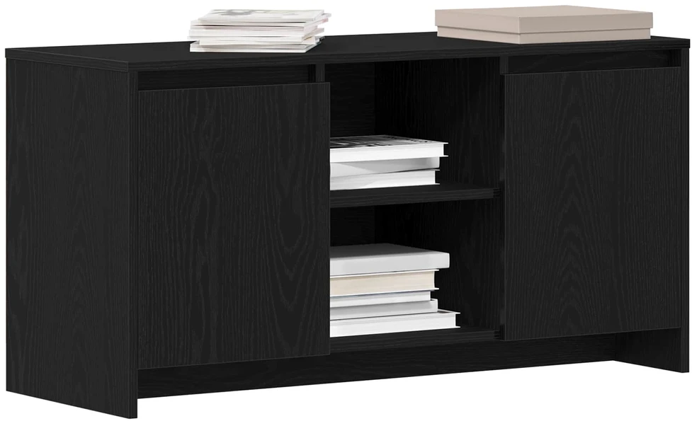 TV staliukas Televizoriaus spintelė 102 x 37,5 x 52,5 cm Juodas ąžuolas