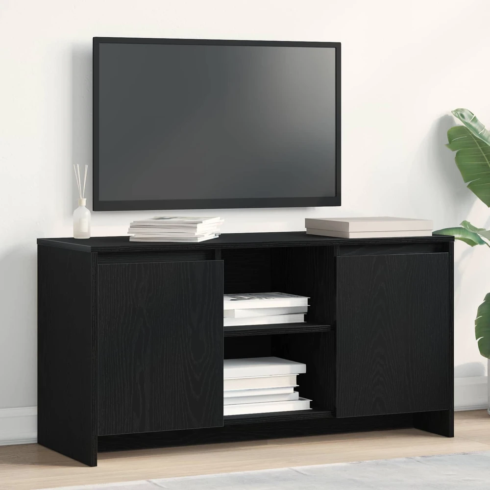 TV staliukas Televizoriaus spintelė 102 x 37,5 x 52,5 cm Juodas ąžuolas