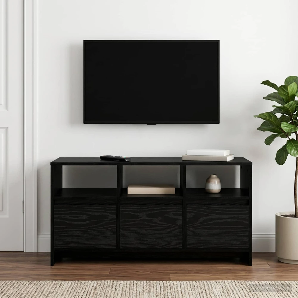 TV staliukas Televizoriaus spintelė 102 x 37,5 x 52,5 cm Juodojo ąžuolo