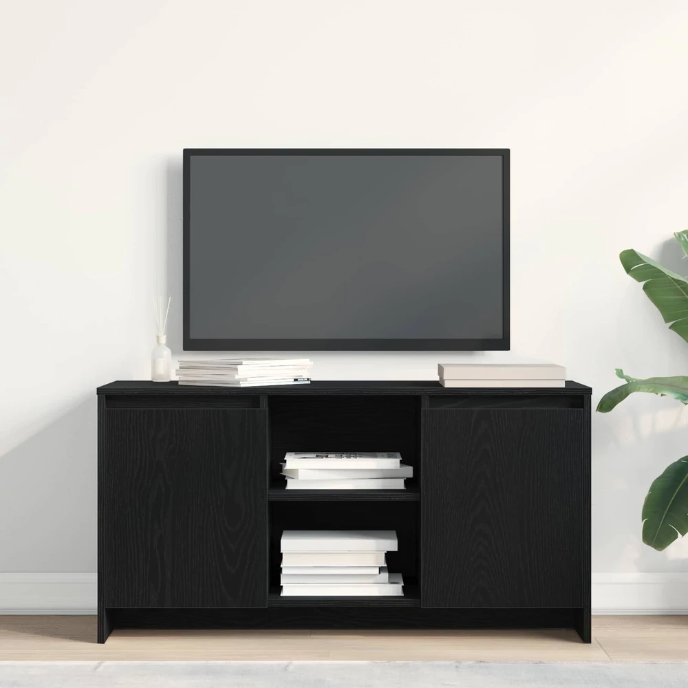 TV staliukas Televizoriaus spintelė 102 x 37,5 x 52,5 cm Juodas ąžuolas