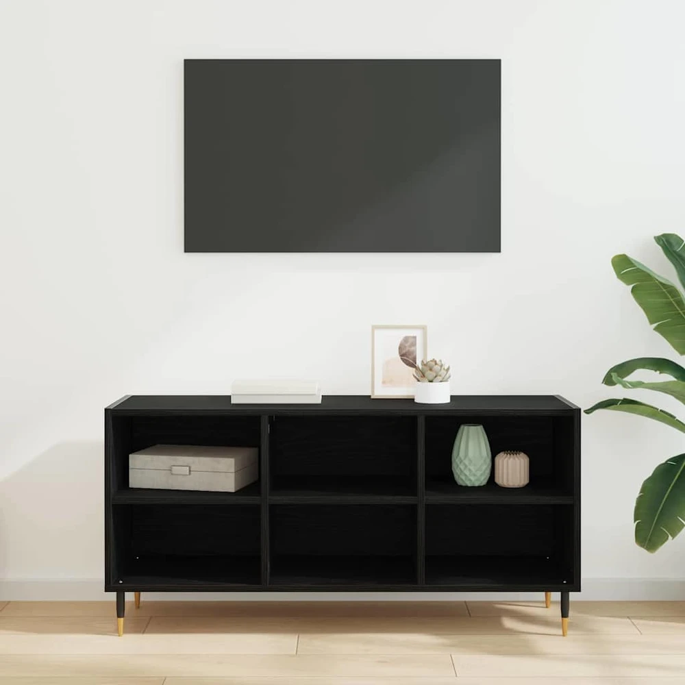 TV staliukas Televizoriaus spintelė 103,5 x 30 x 50 cm Juodas ąžuolas