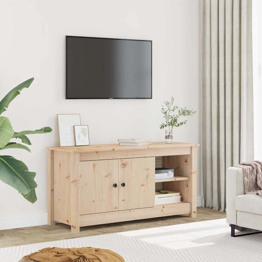 TV staliukas Televizoriaus spintelė, 103x36,5x52cm, pušies medienos masyvas