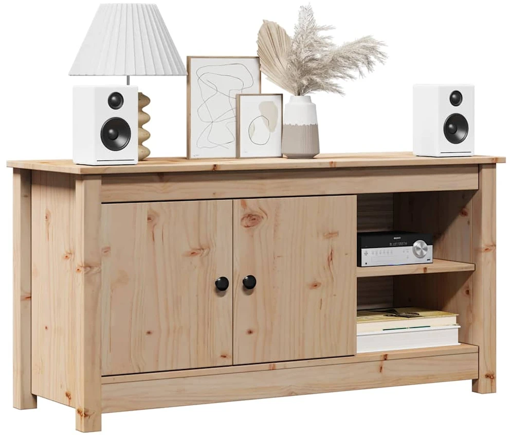 TV staliukas Televizoriaus spintelė, 103x36,5x52cm, pušies medienos masyvas