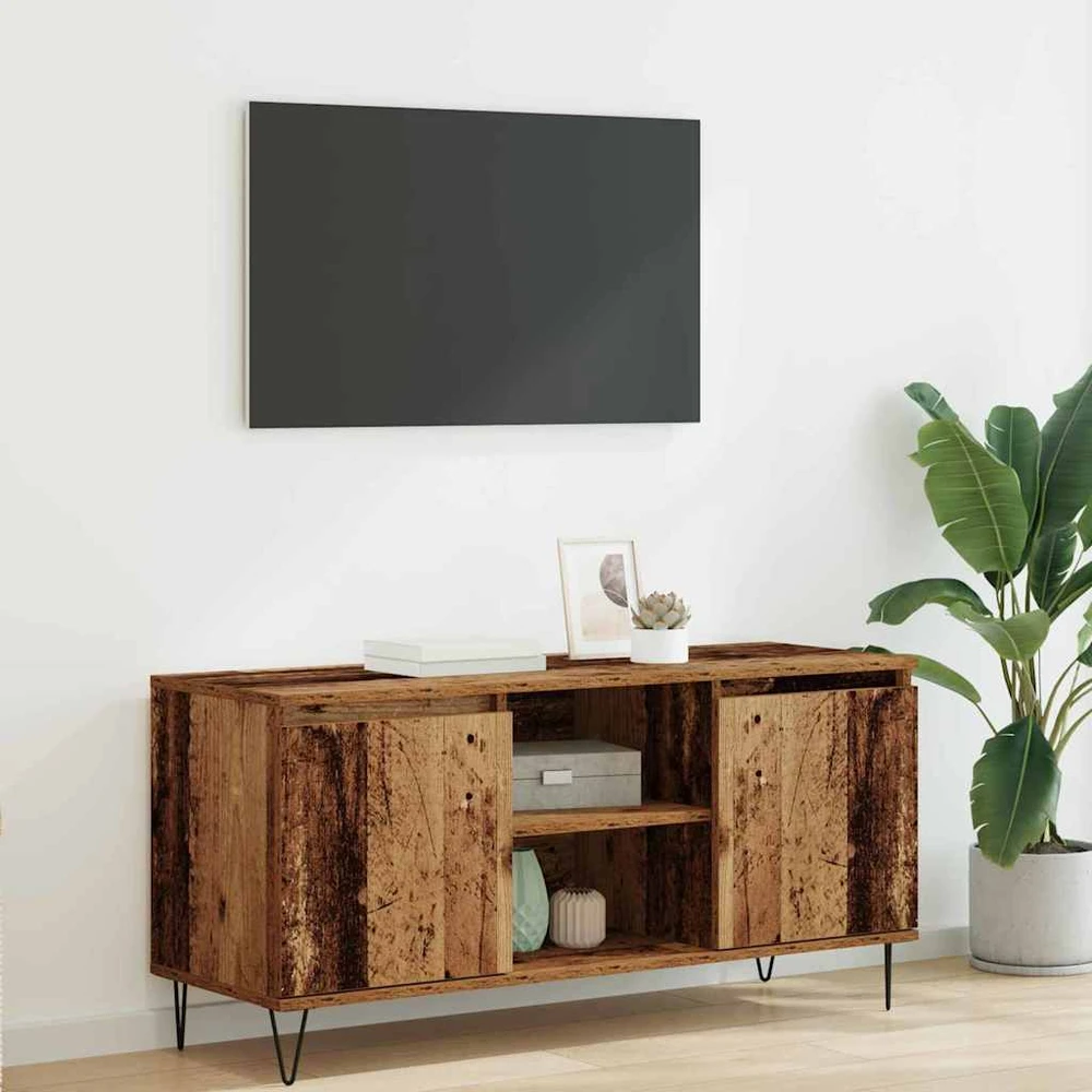 TV staliukas Televizoriaus spintelė 104 x 35 x 50 cm Senovinis medis