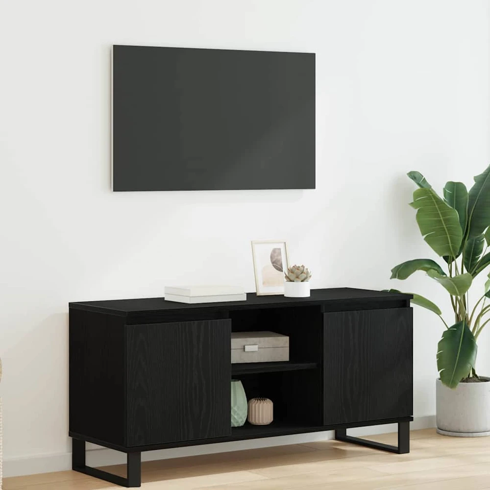 TV staliukas Televizoriaus spintelė 104 x 35 x 50 cm Juodas ąžuolas