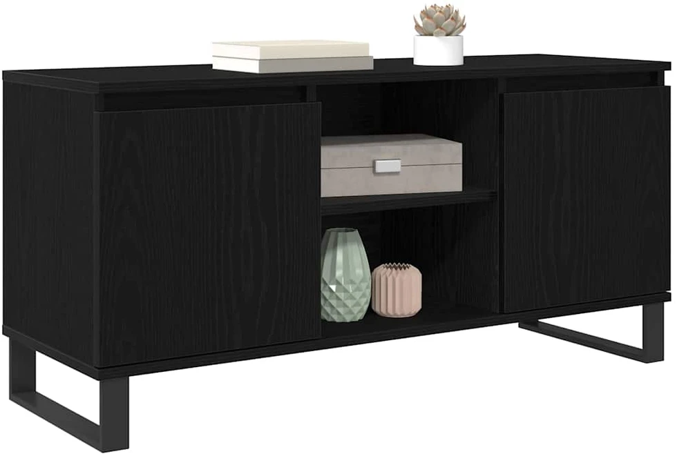 TV staliukas Televizoriaus spintelė 104 x 35 x 50 cm Juodas ąžuolas