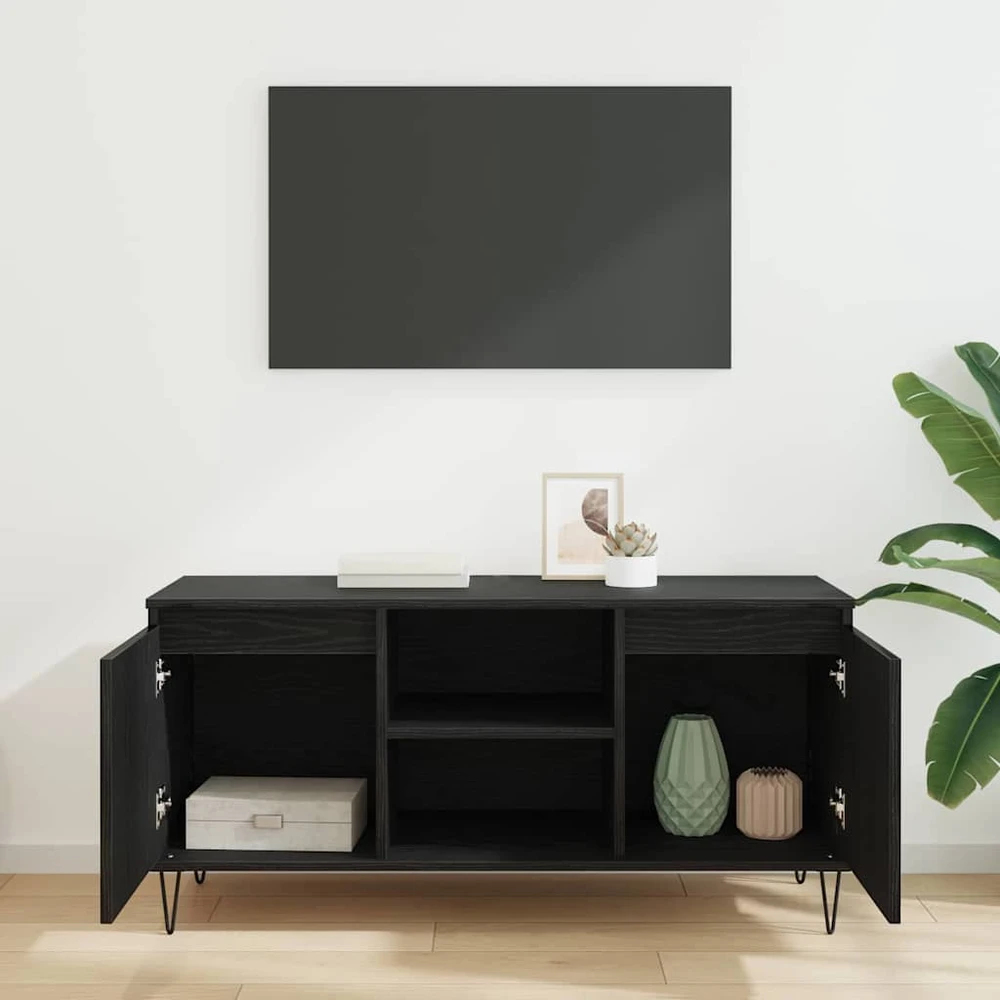 TV staliukas Televizoriaus spintelė 104 x 35 x 50 cm Juodas ąžuolas