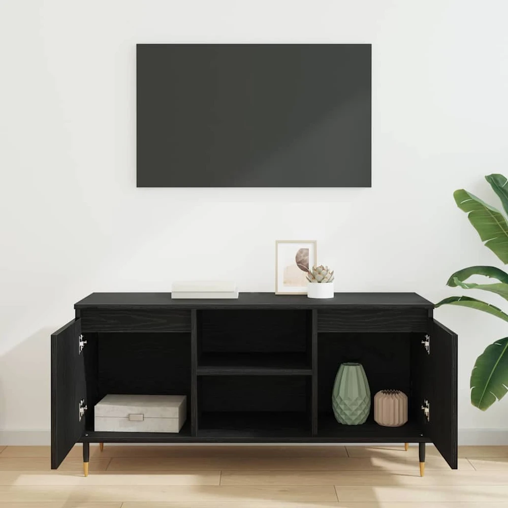 TV staliukas Televizoriaus spintelė 104 x 35 x 50 cm Juodas ąžuolas