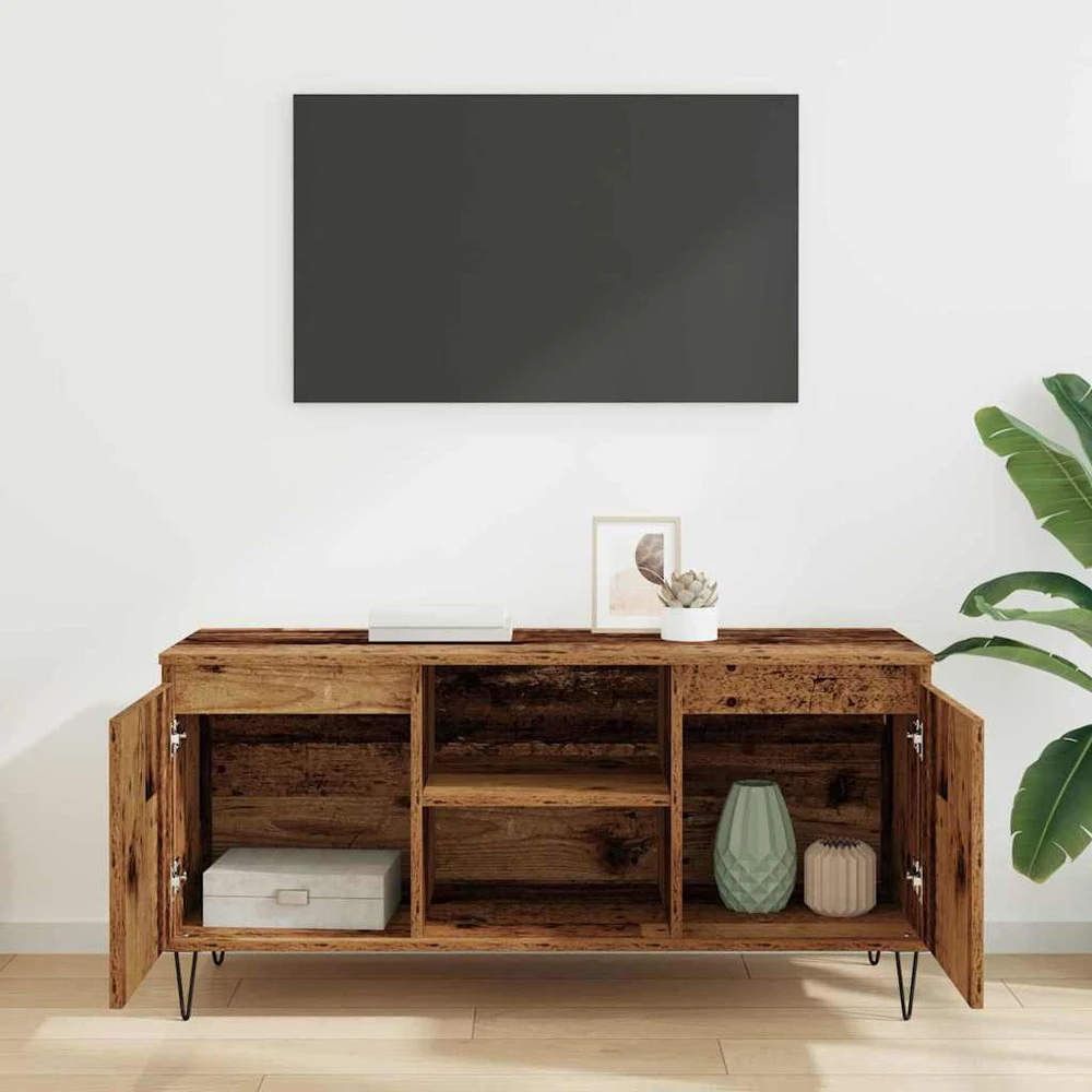 TV staliukas Televizoriaus spintelė 104 x 35 x 50 cm Senovinis medis