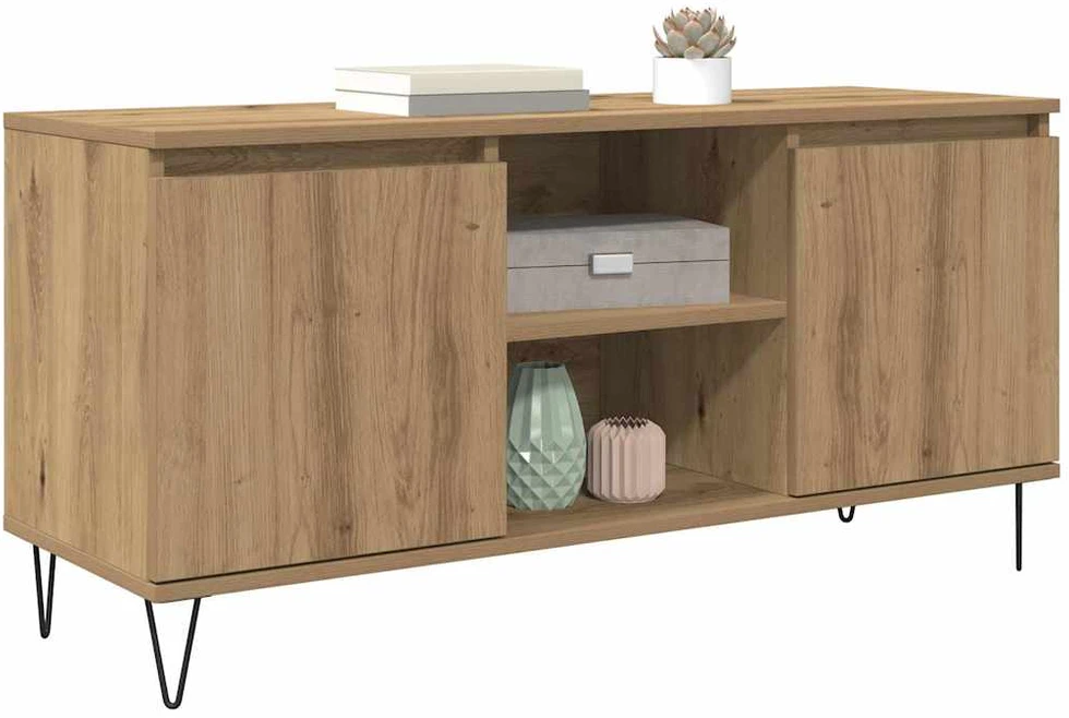 TV staliukas Televizoriaus spintelė 104 x 35 x 50 cm Amatininkų ąžuolas
