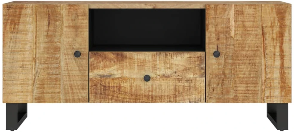TV staliukas Televizoriaus spintelė, 105x33,5x46cm, mango/apdirbta mediena