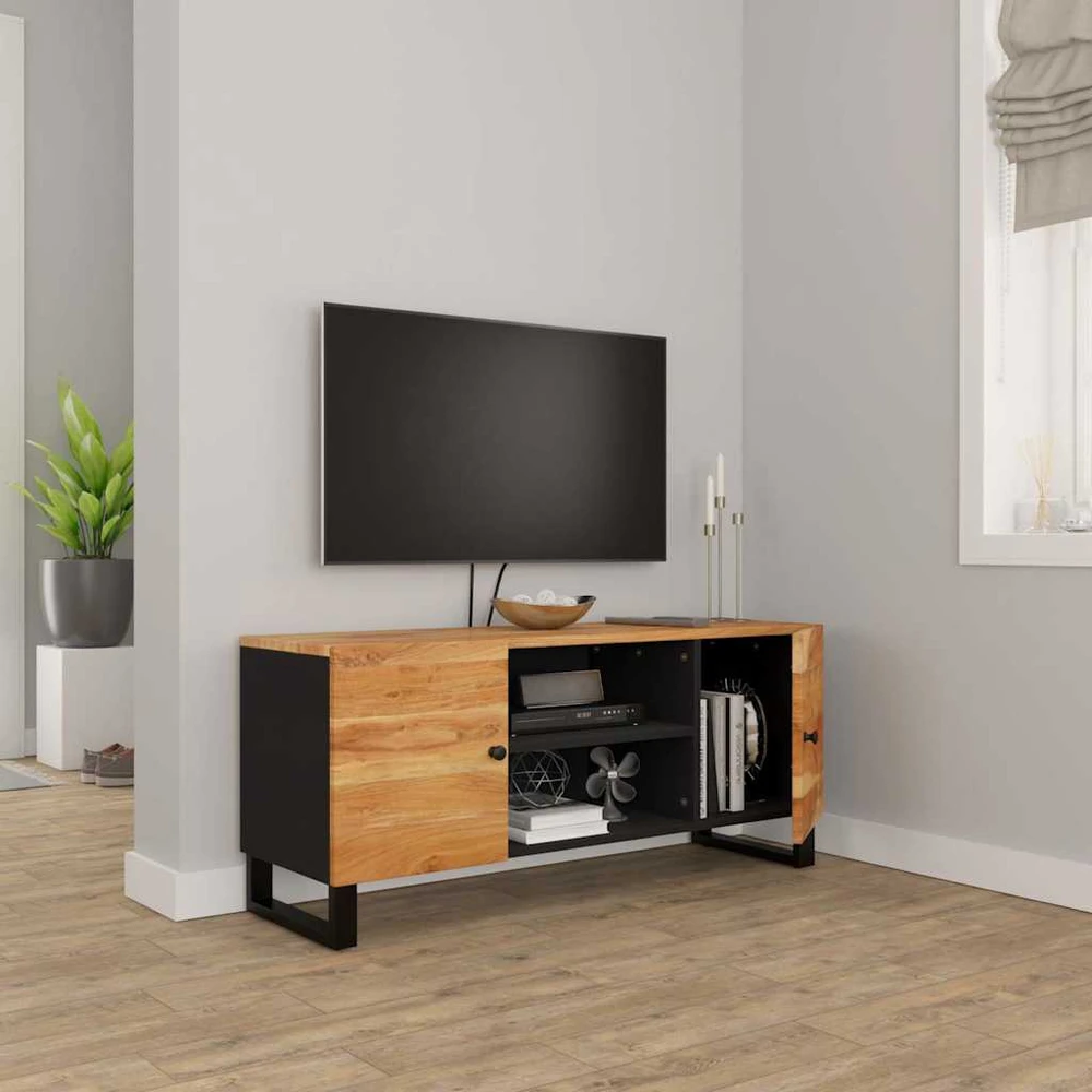 TV staliukas Televizoriaus spintelė, 105x33x46cm, akacijos medienos masyvas