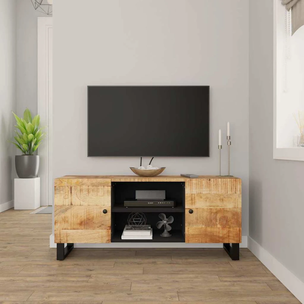 TV staliukas Televizoriaus spintelė, 105x33x46cm, mango medienos masyvas