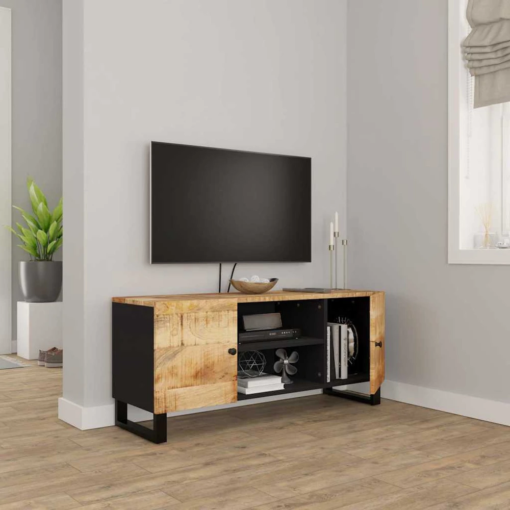 TV staliukas Televizoriaus spintelė, 105x33x46cm, mango medienos masyvas