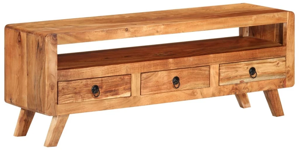 TV staliukas Televizoriaus spintelė, 110x30x40cm, akacijos medienos masyvas