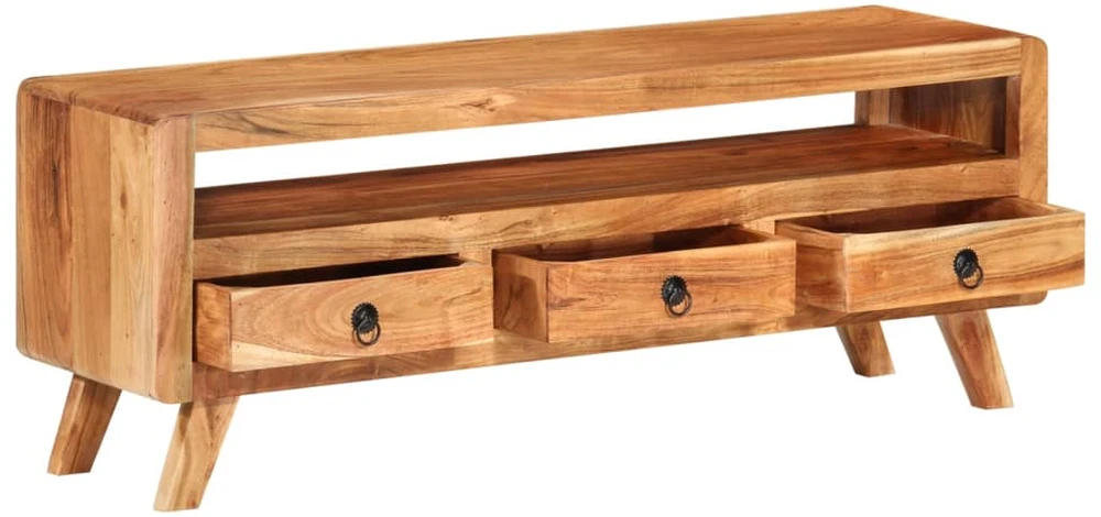 TV staliukas Televizoriaus spintelė, 110x30x40cm, akacijos medienos masyvas
