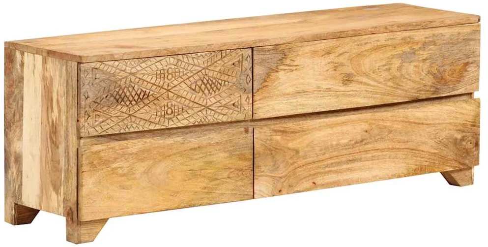 TV staliukas Televizoriaus spintelė, 110x30x40cm, mango medienos masyvas