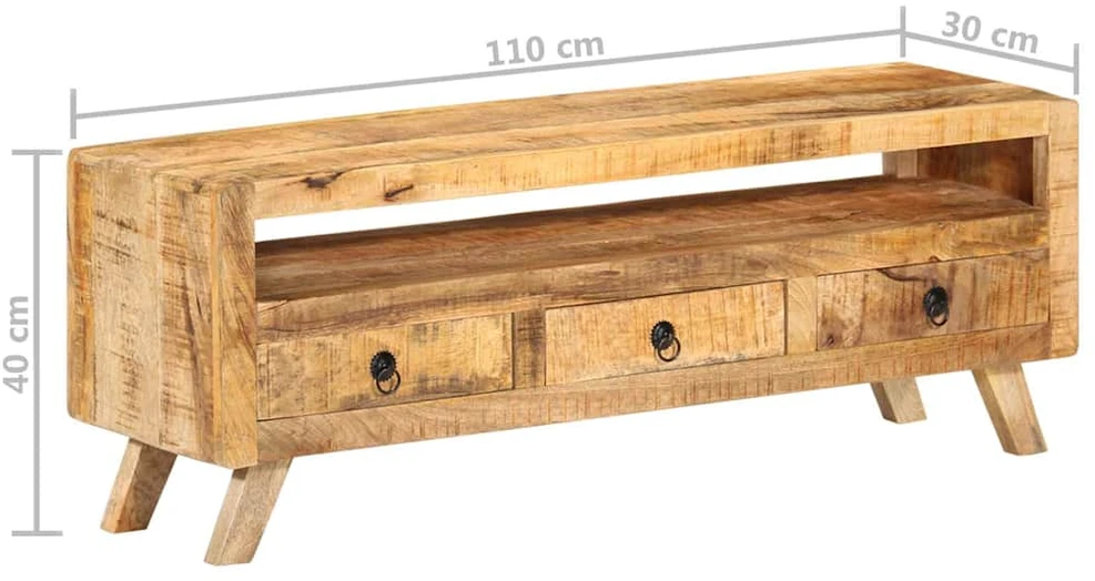 TV staliukas Televizoriaus spintelė, 110x30x40cm, mango medienos masyvas