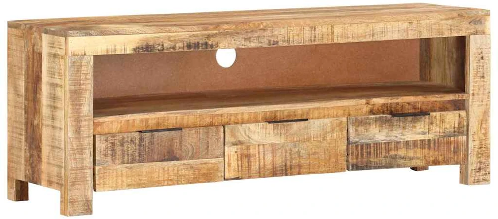 TV staliukas Televizoriaus spintelė, 110x30x40cm, neapdorota mango mediena