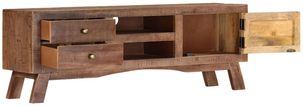 TV staliukas Televizoriaus spintelė, 110x30x40cm, neapdorota mango mediena