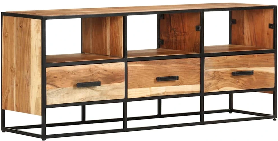 TV staliukas Televizoriaus spintelė, 110x30x45cm, akacijos medienos masyvas