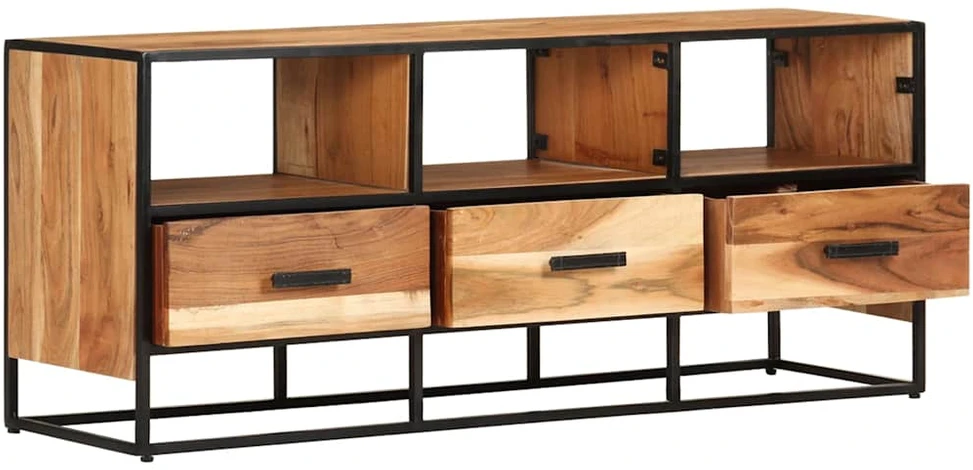 TV staliukas Televizoriaus spintelė, 110x30x45cm, akacijos medienos masyvas