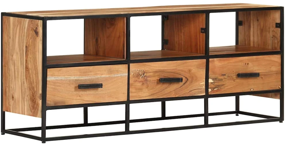 TV staliukas Televizoriaus spintelė, 110x30x45cm, akacijos medienos masyvas