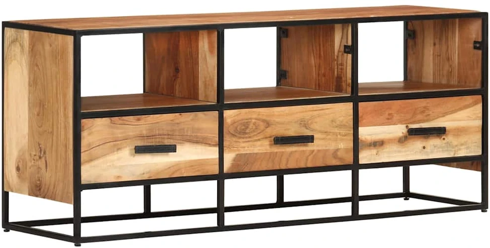TV staliukas Televizoriaus spintelė, 110x30x45cm, akacijos medienos masyvas