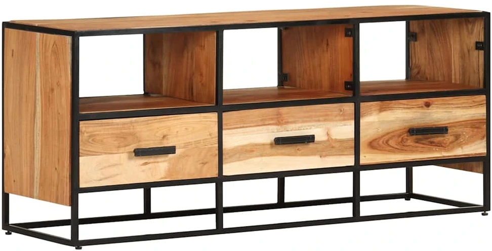 TV staliukas Televizoriaus spintelė, 110x30x45cm, akacijos medienos masyvas