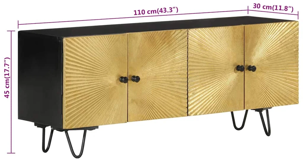TV staliukas Televizoriaus spintelė, 110x30x45cm, mango medienos masyvas
