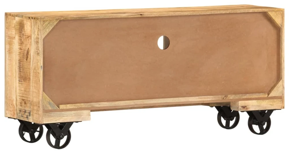 TV staliukas Televizoriaus spintelė, 110x30x50cm, neapdorota mango mediena