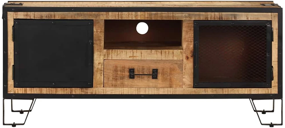 TV staliukas Televizoriaus spintelė, 110x31x46cm, neapdorota mango mediena
