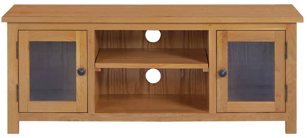 TV staliukas Televizoriaus spintelė, 110x35x44cm, ąžuolo medienos masyvas