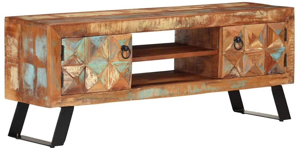 TV staliukas Televizoriaus spintelė, 112x30x45cm, perdirbta mediena