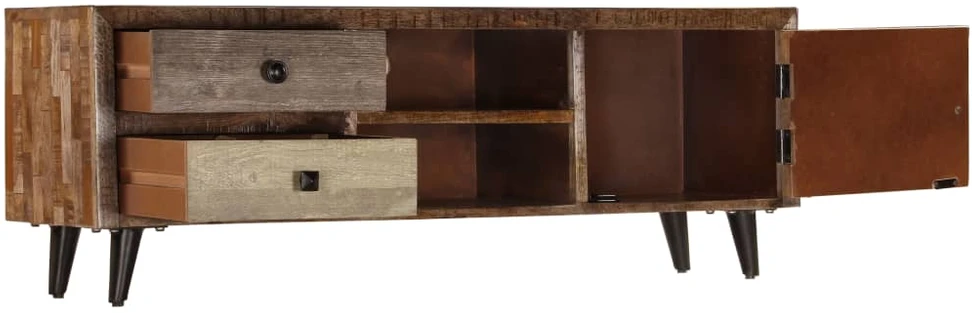 TV staliukas Televizoriaus spintelė, 118x30x40cm, mango medienos masyvas