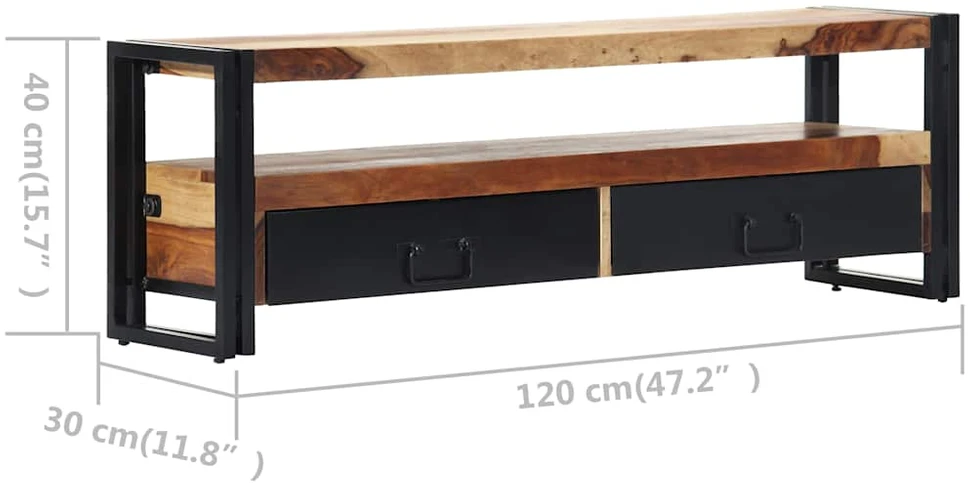 TV staliukas Televizoriaus spintelė, 120x30x40cm, rausv. dalb. med. mas.