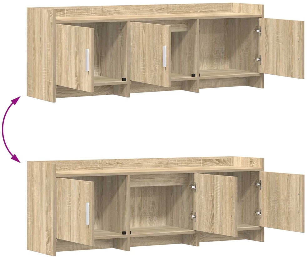 TV staliukas Televizoriaus spintelė 130 x 33 x 47 cm Sonoma ąžuolas