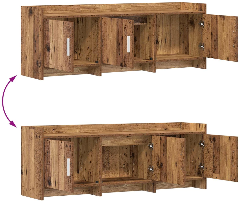 TV staliukas Televizoriaus spintelė 130 x 33 x 47 cm Sendintos medienos