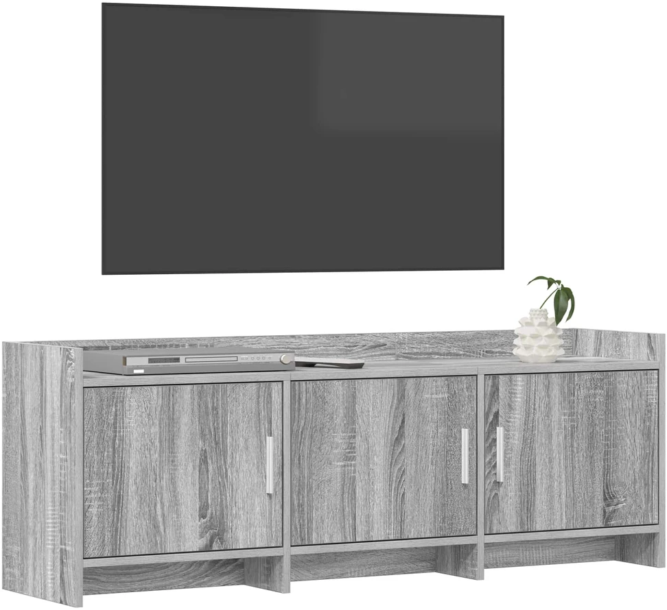 TV staliukas Televizoriaus spintelė 130 x 33 x 47 cm Pilka Sonoma