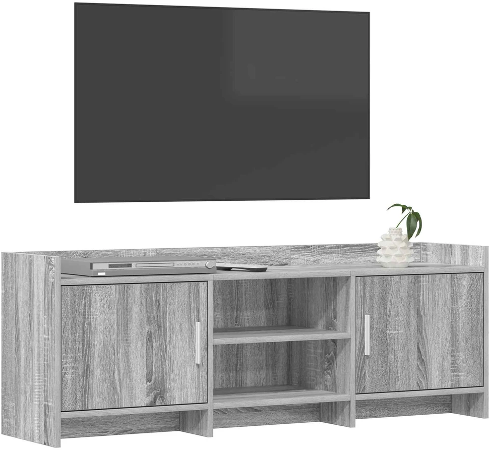 TV staliukas Televizoriaus spintelė 130 x 33 x 47 cm Pilka Sonoma
