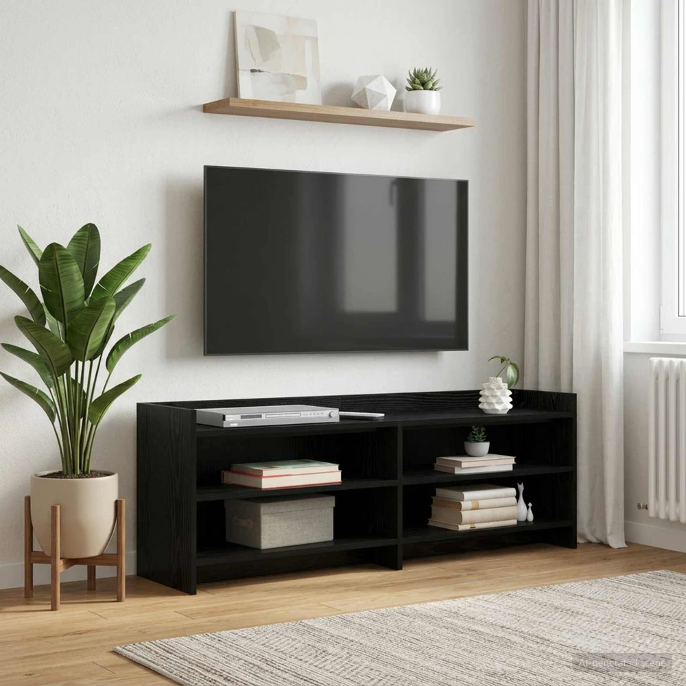 TV staliukas Televizoriaus spintelė 135 x 33 x 47 cm Juodojo ąžuolo