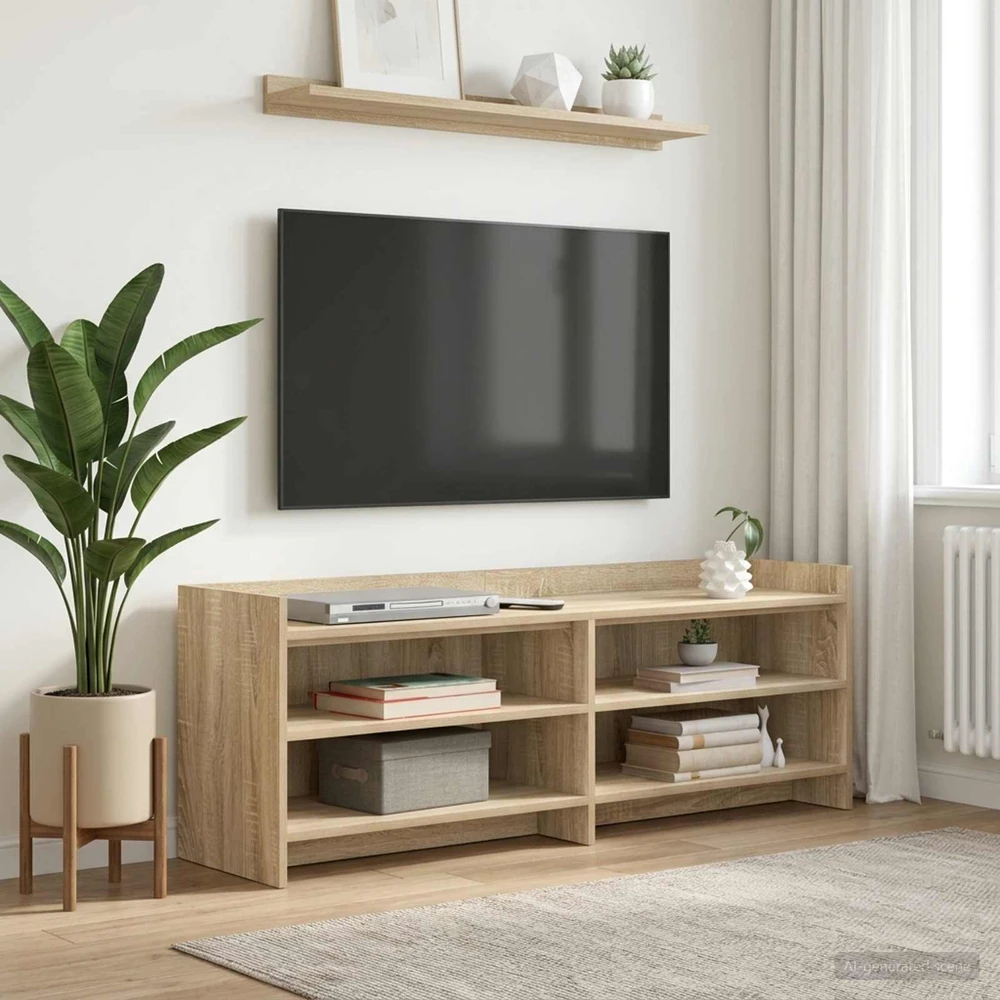 TV staliukas Televizoriaus spintelė 135 x 33 x 47 cm Sonoma ąžuolas