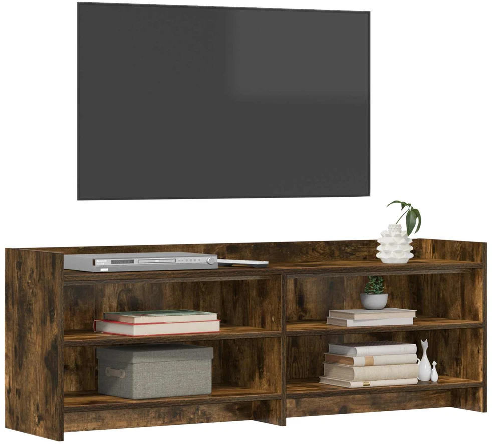 TV staliukas Televizoriaus spintelė 135 x 33 x 47 cm Dūminio ąžuolo