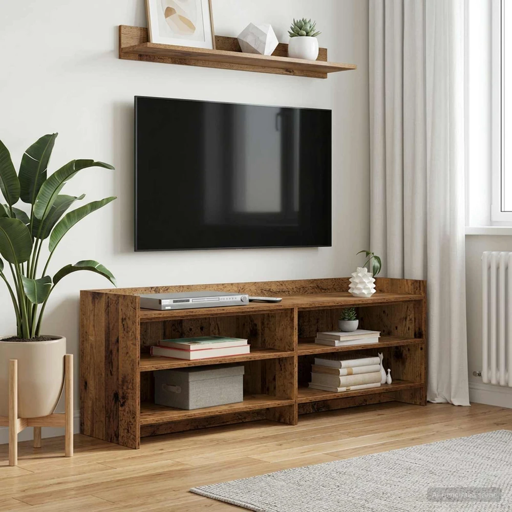 TV staliukas Televizoriaus spintelė 135 x 33 x 47 cm Sendintos medienos